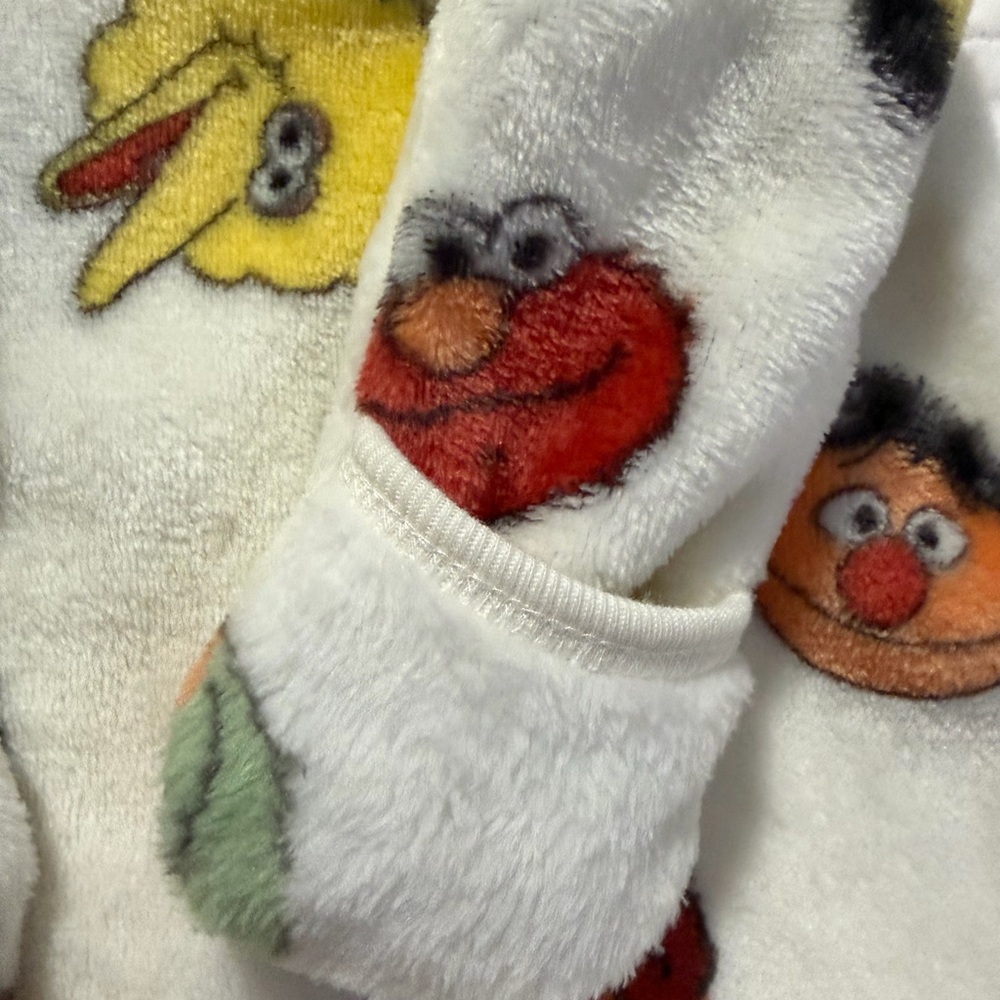 Sesame Street Fleece Baby Footie Sleeper w/ Covered Mittens size 0-3 Months NWOT - Picture 13 of 15